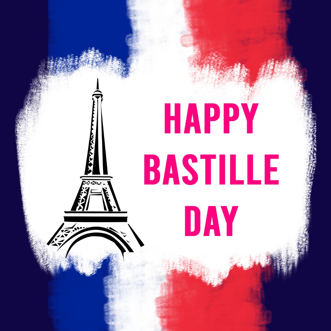 Wishing you a day of celebration and joy as we honor the spirit of freedom and unity. Happy Bastille Day! - Bastille Day Messages wishes, messages, and status